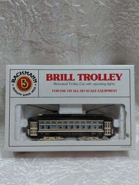 NIB Bachmann Rare Hershey Brill Trolley #9 HO Scale Motorized Model Train 61039